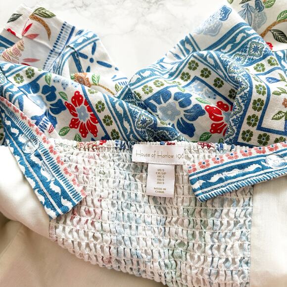 House of Harlow 1960 Parrot Tropical  Multicolor Romper Women’s Size Small - Picture 11 of 15